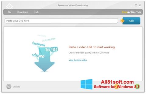 Снимак заслона Freemake Video Downloader Windows 8.1