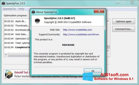 Снимак заслона SpeedyFox Windows 8.1