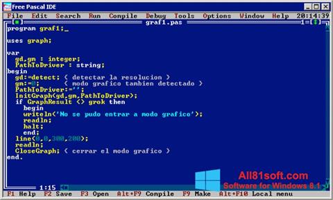 Снимак заслона Free Pascal Windows 8.1