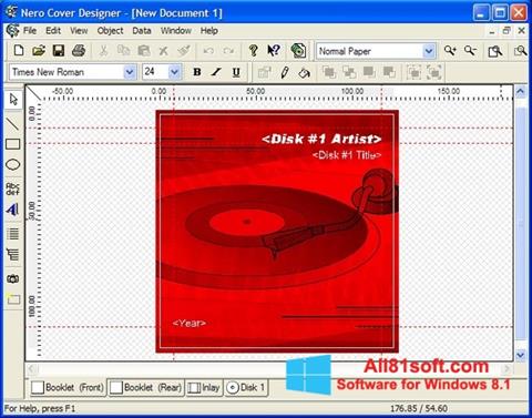 Снимак заслона Nero Cover Designer Windows 8.1