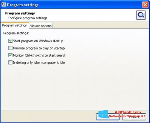 Снимак заслона SearchInform Windows 8.1