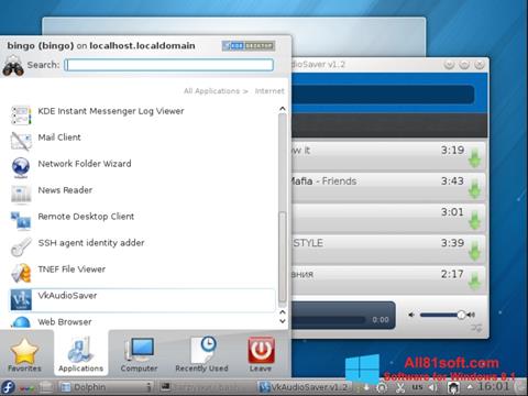Снимак заслона VkAudioSaver Windows 8.1